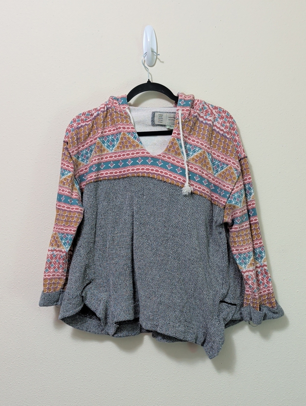 Anthropologie Saturday Sunday Gray Hooded Pullover Jacket